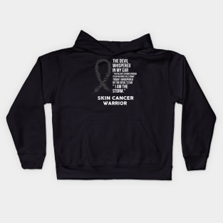 The Devil- Skin cancer Awareness Support Ribbon Kids Hoodie